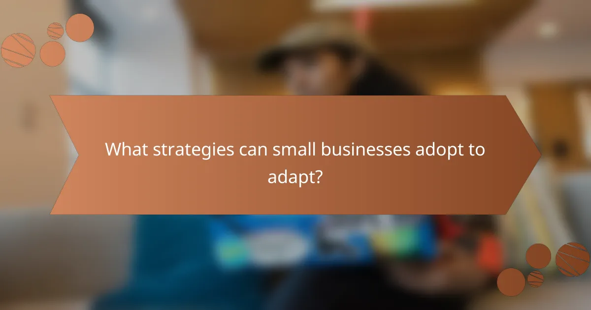 What strategies can small businesses adopt to adapt?